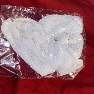 White fishnet pantiehose
